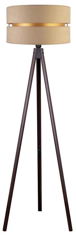 Duolla - Állólámpa DUO 1xE27/60W/230V átm. 44 cm bézs/wenge