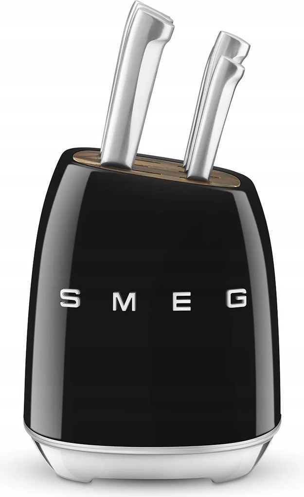 Konyhai kések Smeg Késkészlet Blokkban Állvány szett 6 db Fekete