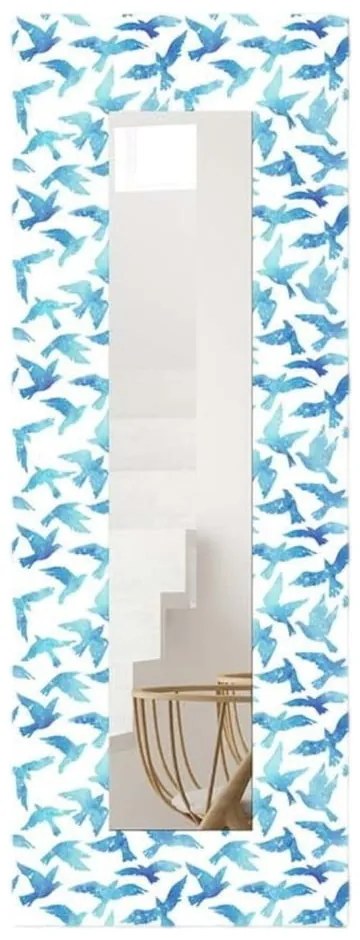 Fali tükör tömörfa kerettel 40x120 cm – Wallity