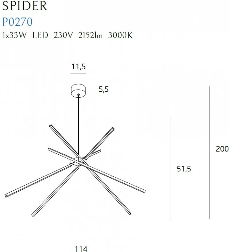 Függeszték Fehér MAXLIGHT P0270