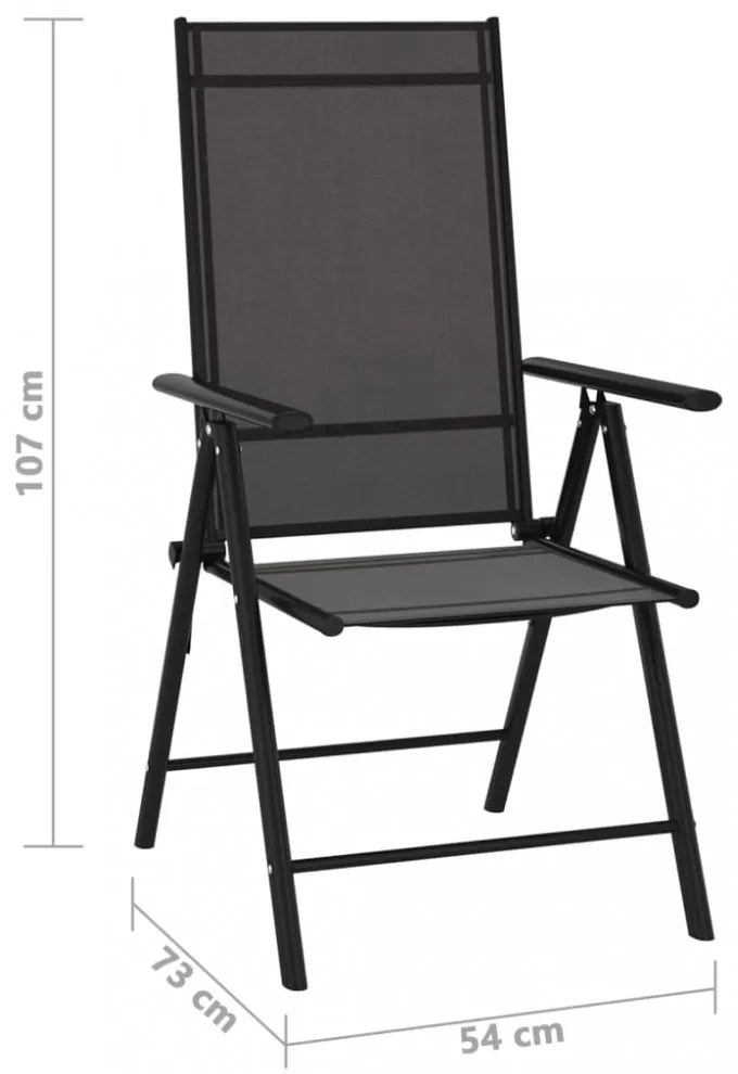 9 részes fekete-antracitszürke kerti ülőgarnitúra