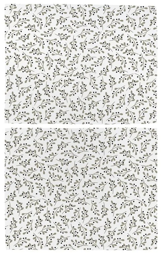Textil tányéralátét szett karácsonyi mintával, 2 db-os 35x45 cm Mistletoe Kiss – Butter Kings
