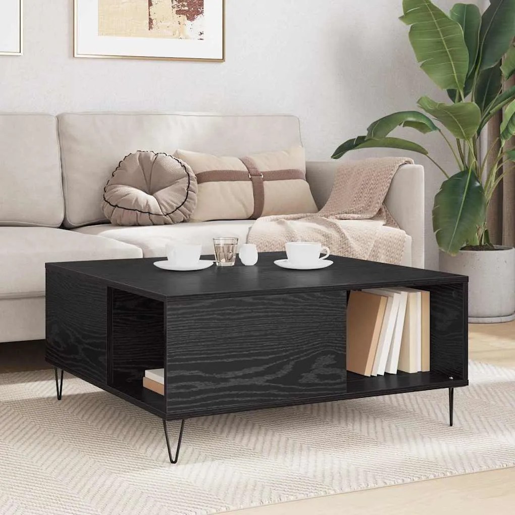 Dohányzóasztal Musta tammi 80 x 80 x 36.5 cm Faanyag