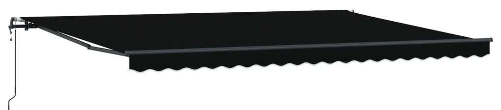 Automatikus Behúzható Napernyő Fekete 500x300 cm