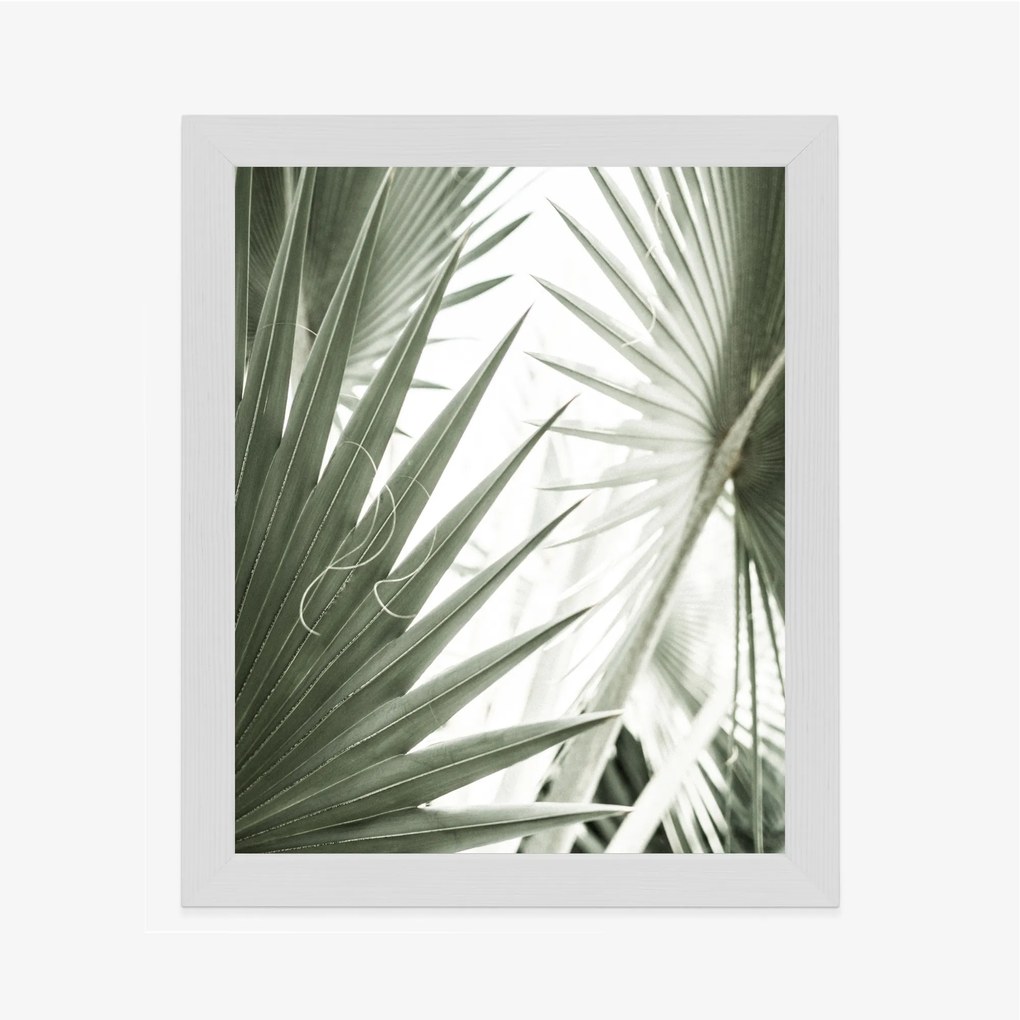 Palm Leaf poszter - 60x80 cm, Ezüst