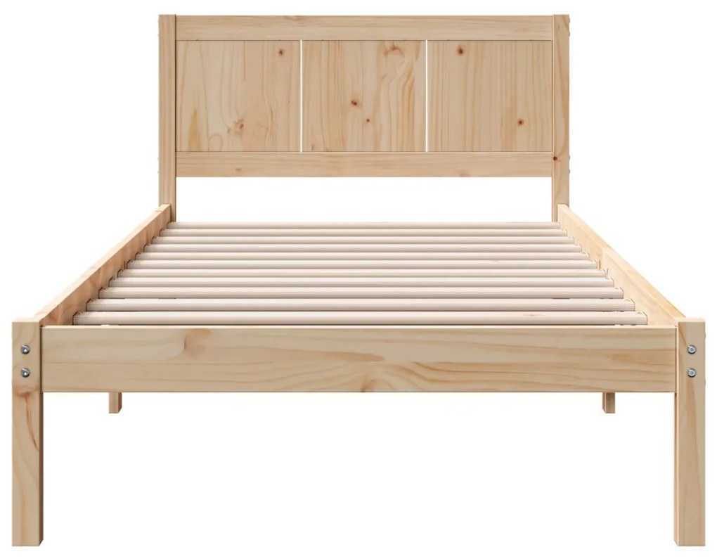 Tömör Fenyő Ágykeret Természetes Tömör Fa 80 x 200 cm Tartós
