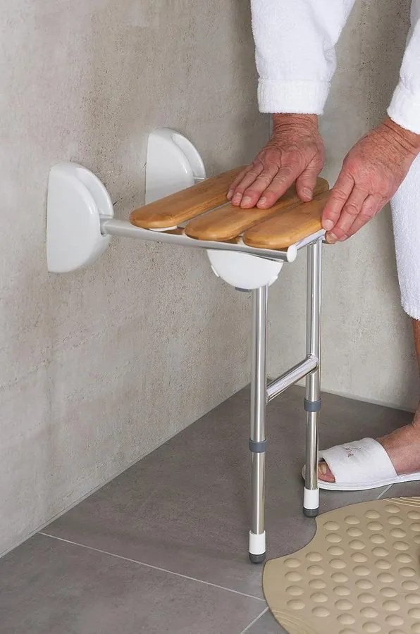 Ridder Ridder, HANDICAP összecsukható zuhanyülőke tartóval, 38x36cm, fehér, A140101-1