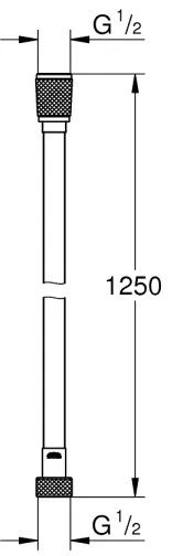 GROHE 22110000 - VITALIOFLEX SILVER zuhanytömlő 1250 mm
