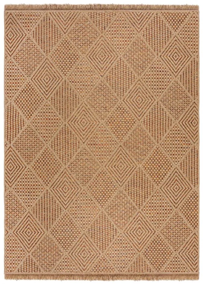 Natúr színű kültéri-beltéri szőnyeg 120x170 cm Nora Diamond – Flair Rugs