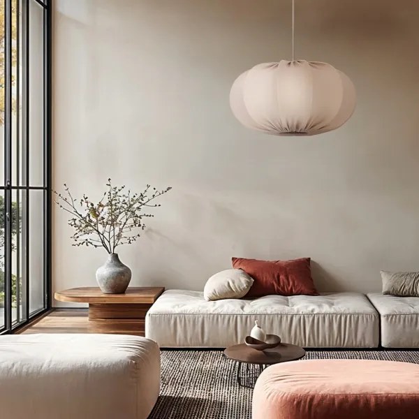 CAFEE kábeles csillár 1xE27/40W/230V, átm. 52 cm, bézs