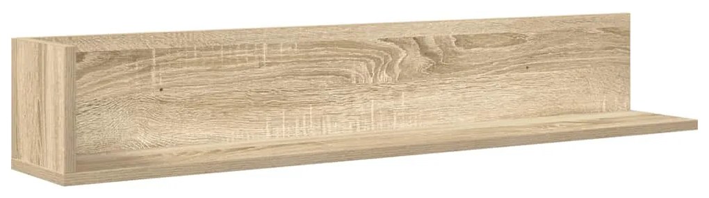 2 db sonoma tölgy színű szerelt fa fali polc 100x16,5x16,5 cm