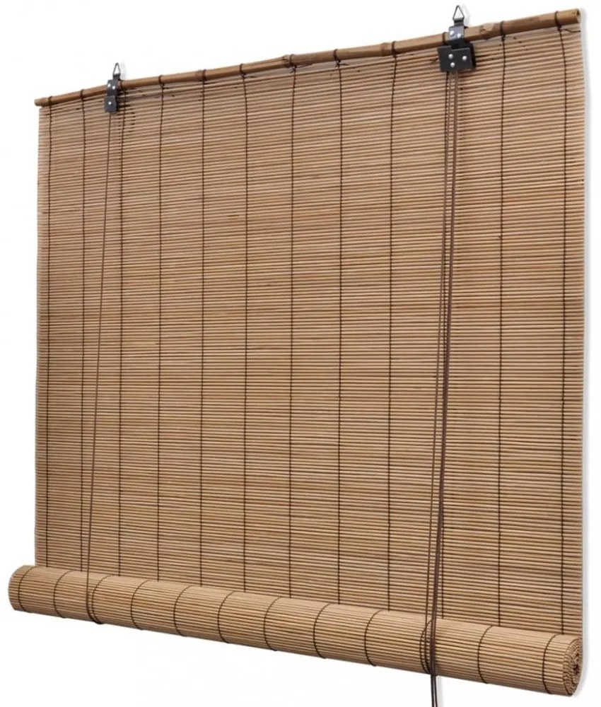 2 db barna bambusz redőny 100 x 160 cm