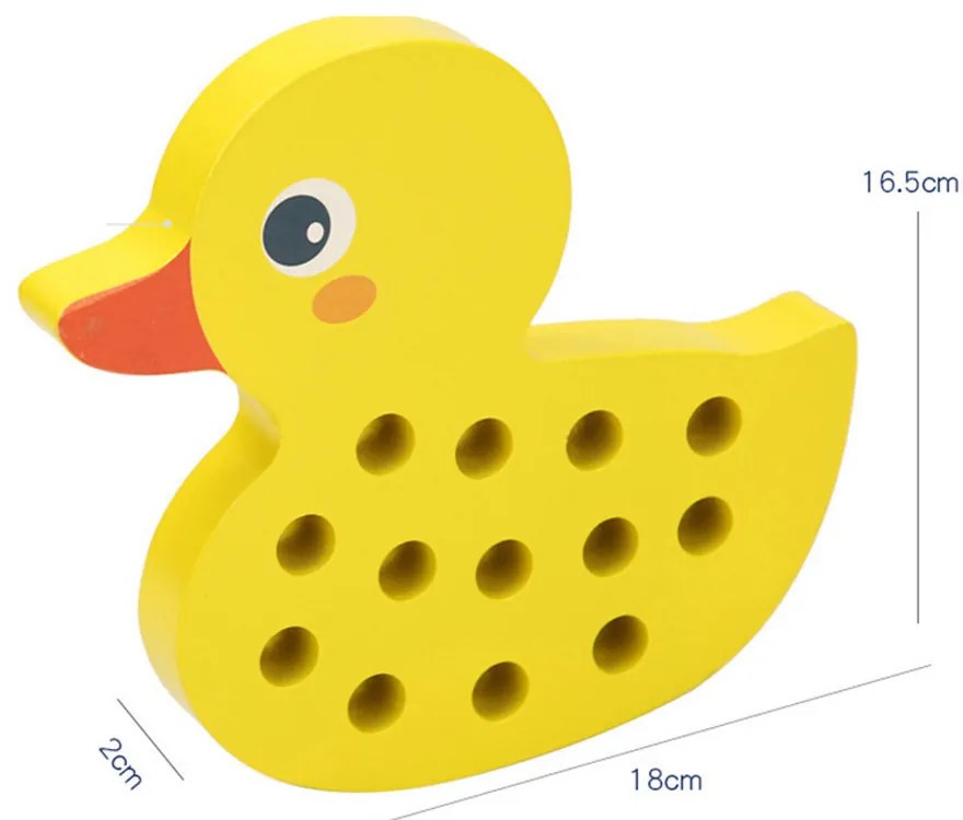 Kiskacsás fűzős fajáték