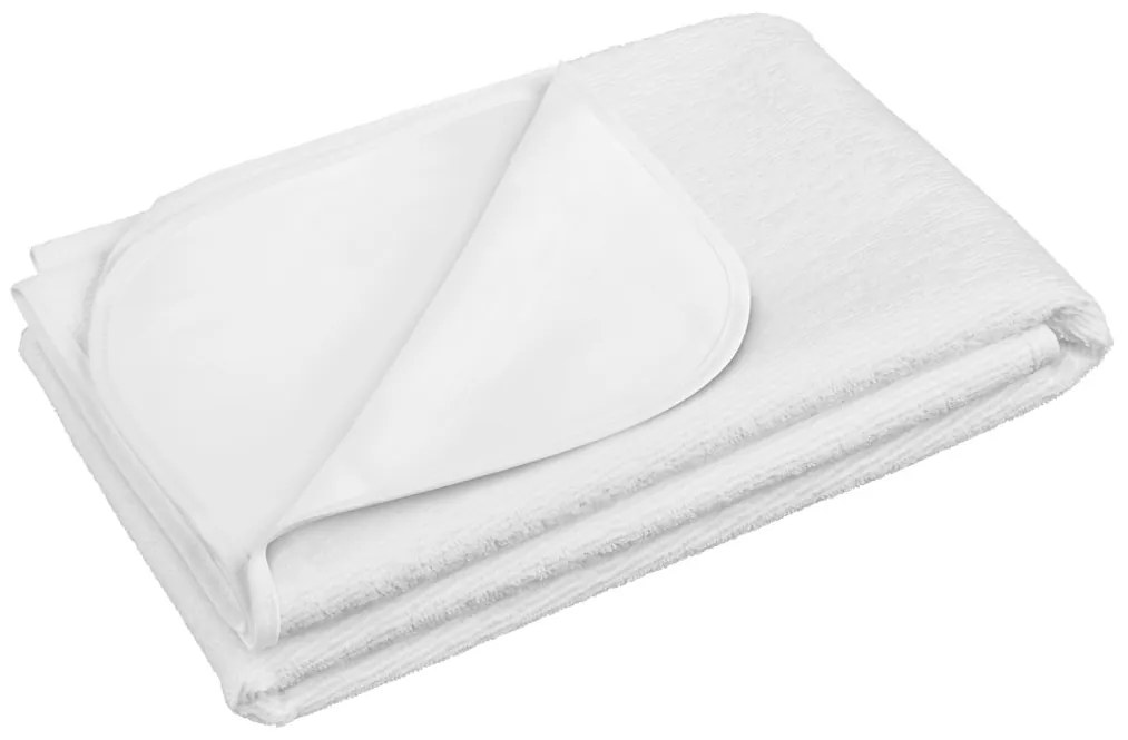 Vízálló gumi alátét Akuku 70x140 fehér