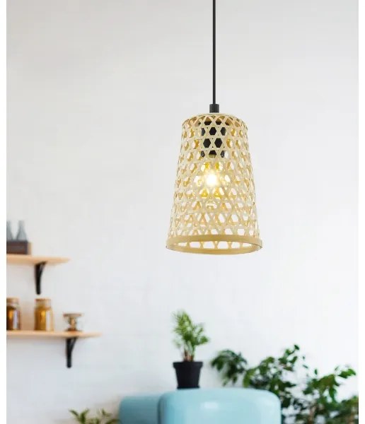 Eglo 43252 - Csillár zsinóron CLAVERDON 1xE27/40W/230V átm. 180mm