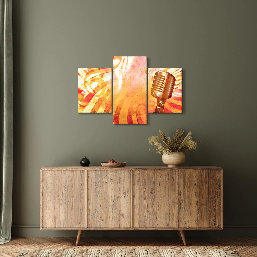Kép - Retro mikrofon (90x60 cm)