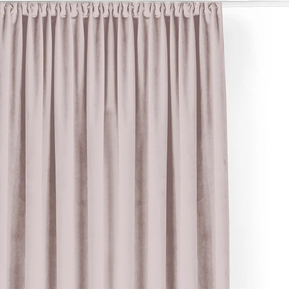 Világos rózsaszín bársony dimout (részleges sötétítő) függöny 200x250 cm Velto – Filumi