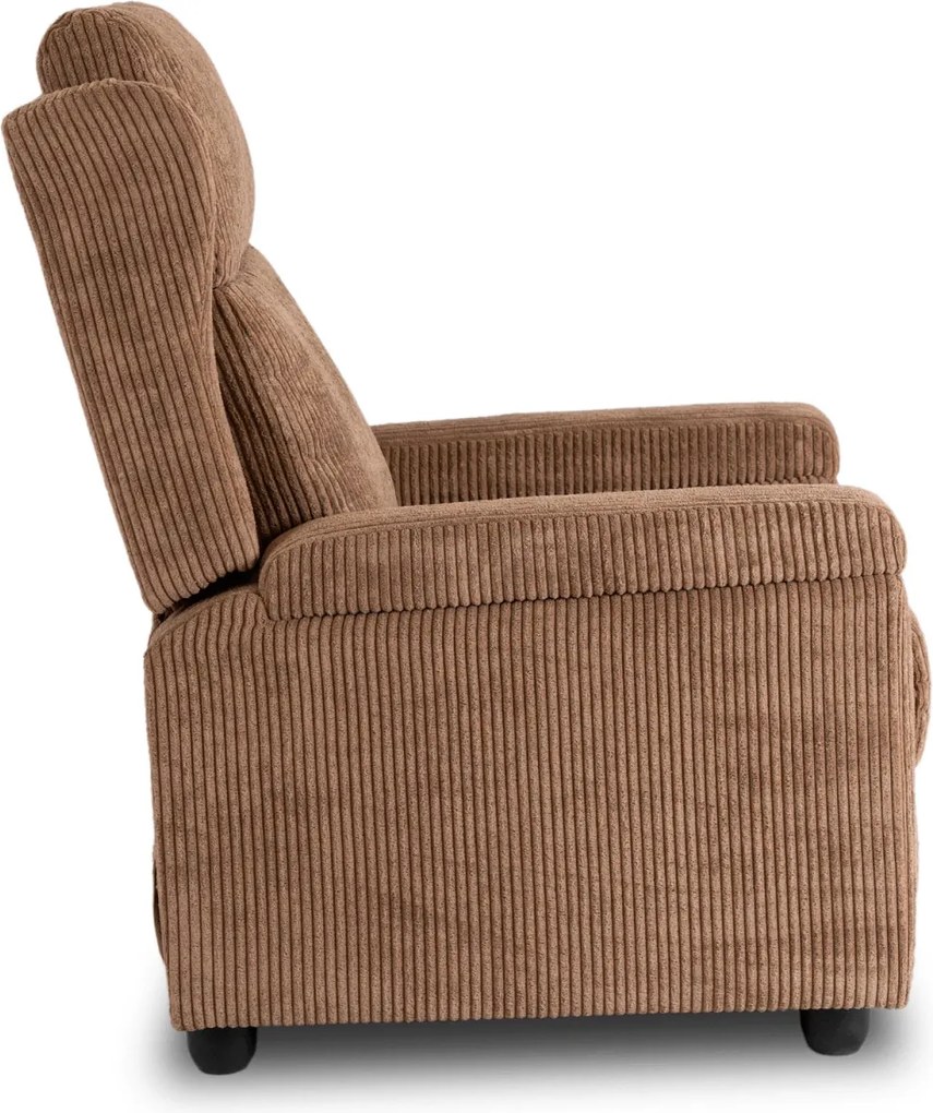 Dönthető fotel barna kord kárpittal – SPENCER