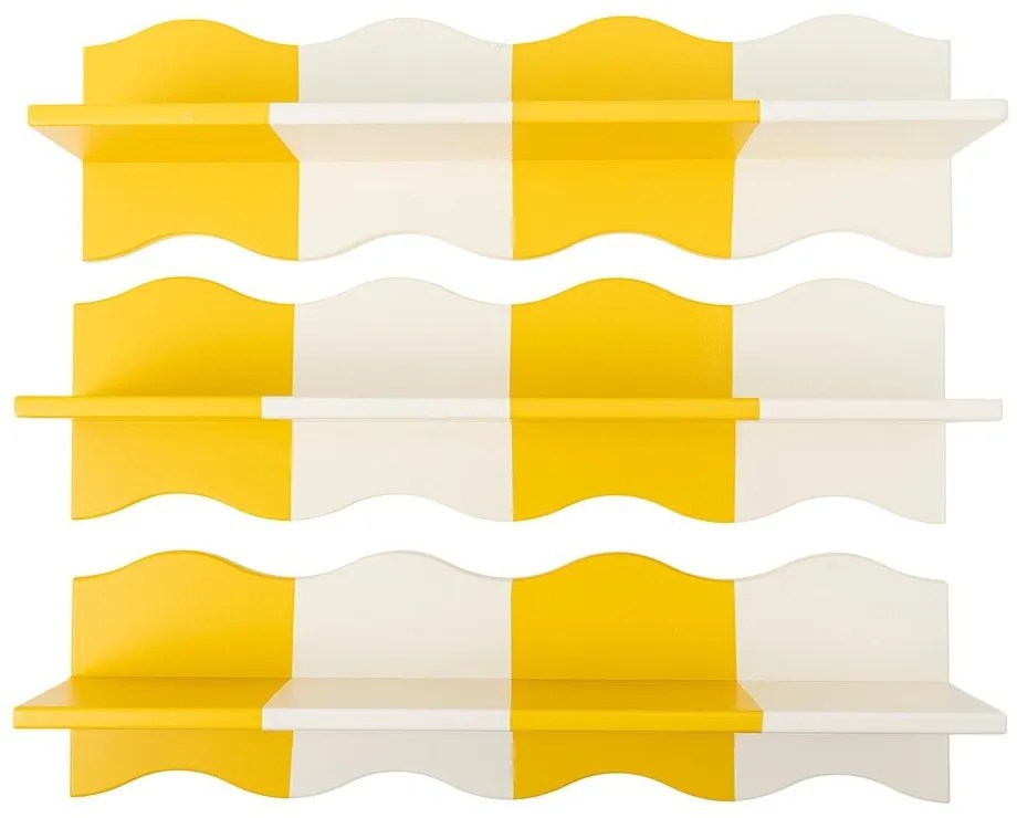 Sárga-fehér gyerek polc 80 cm Bubbi – Bloomingville Mini