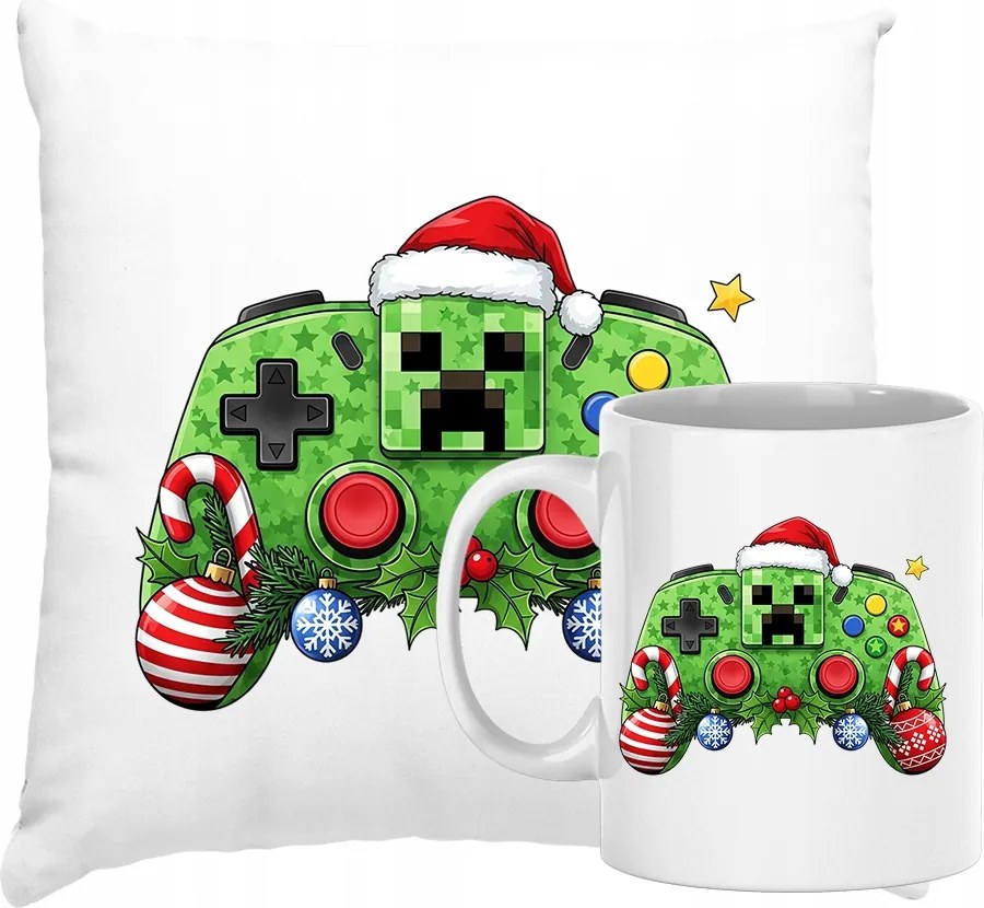 Játékpárna és karácsonyi bögre szett Játékosoknak