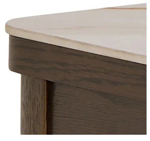 Bézs-sötétbarna konzolasztal kerámia asztallappal 40x100 cm Southampton – Actona