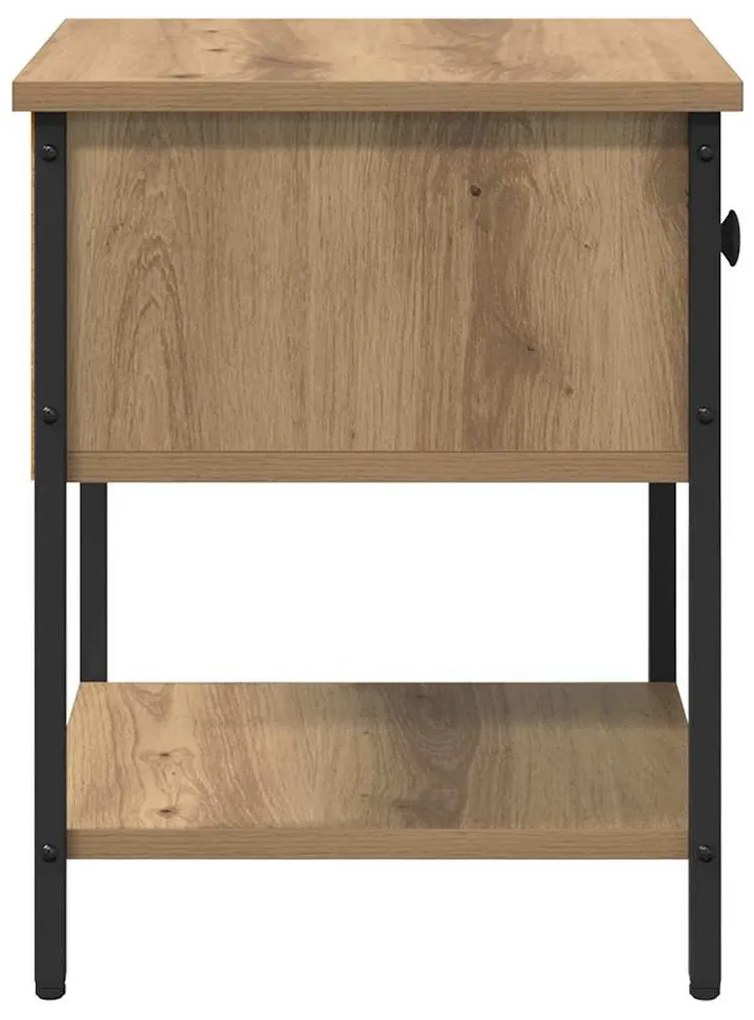 Éjjeli asztal 2 pcs kézműves tölgy 34 x 35,5 x 45 cm Faanyag