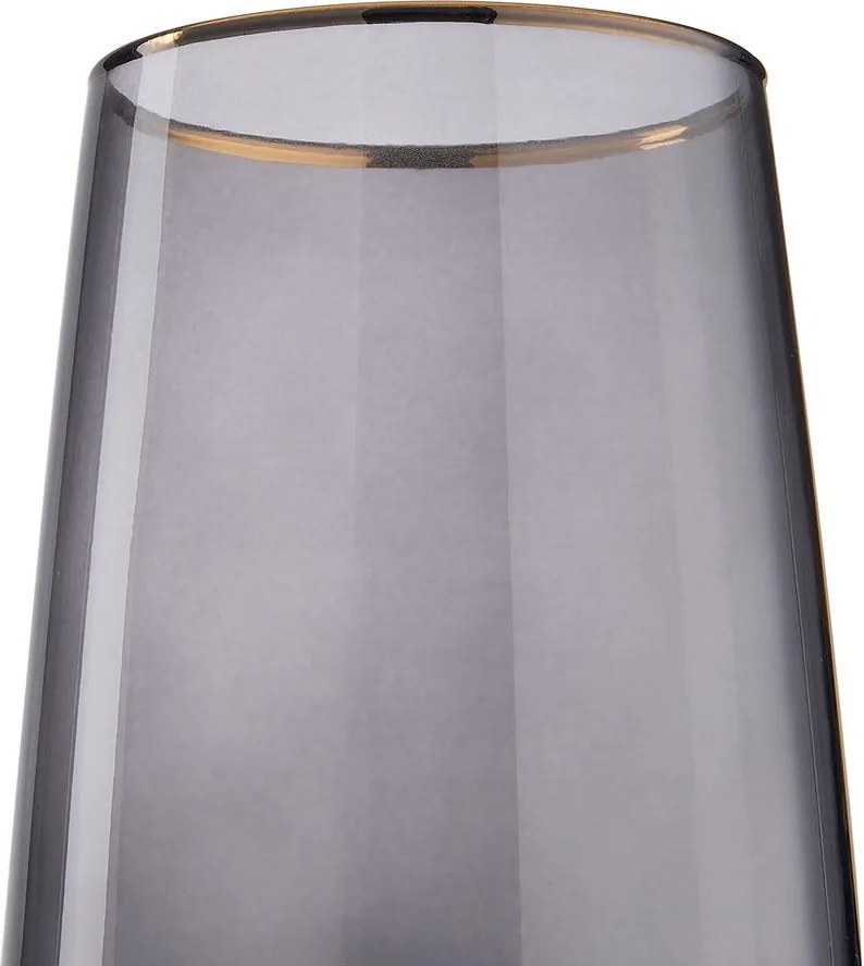 TOUCH OF GOLD long drink pohár arany szegéllyel, szürke 480 ml