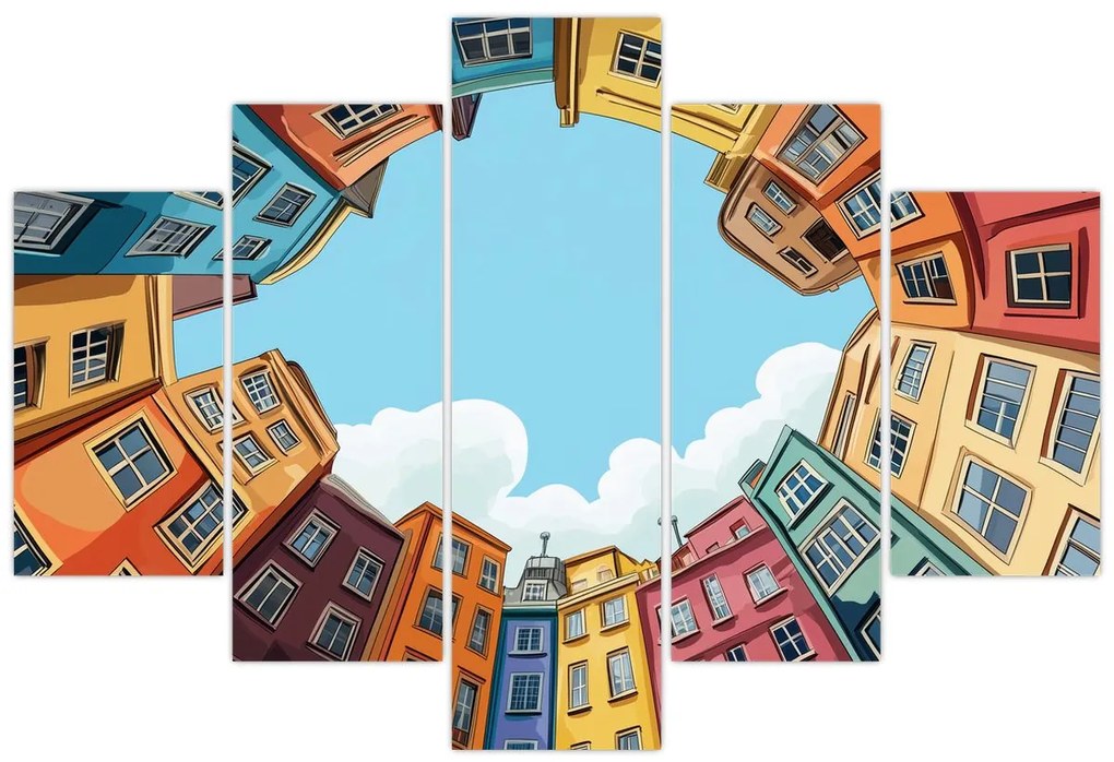 Kép - Házak között (150x105 cm)