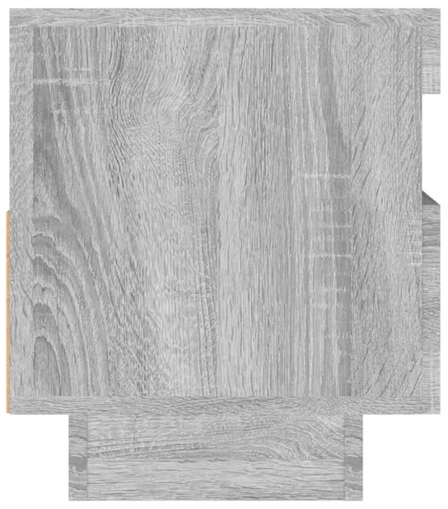 szürke sonoma TV-szekrény LED világítással 80 x 35 x 40 cm