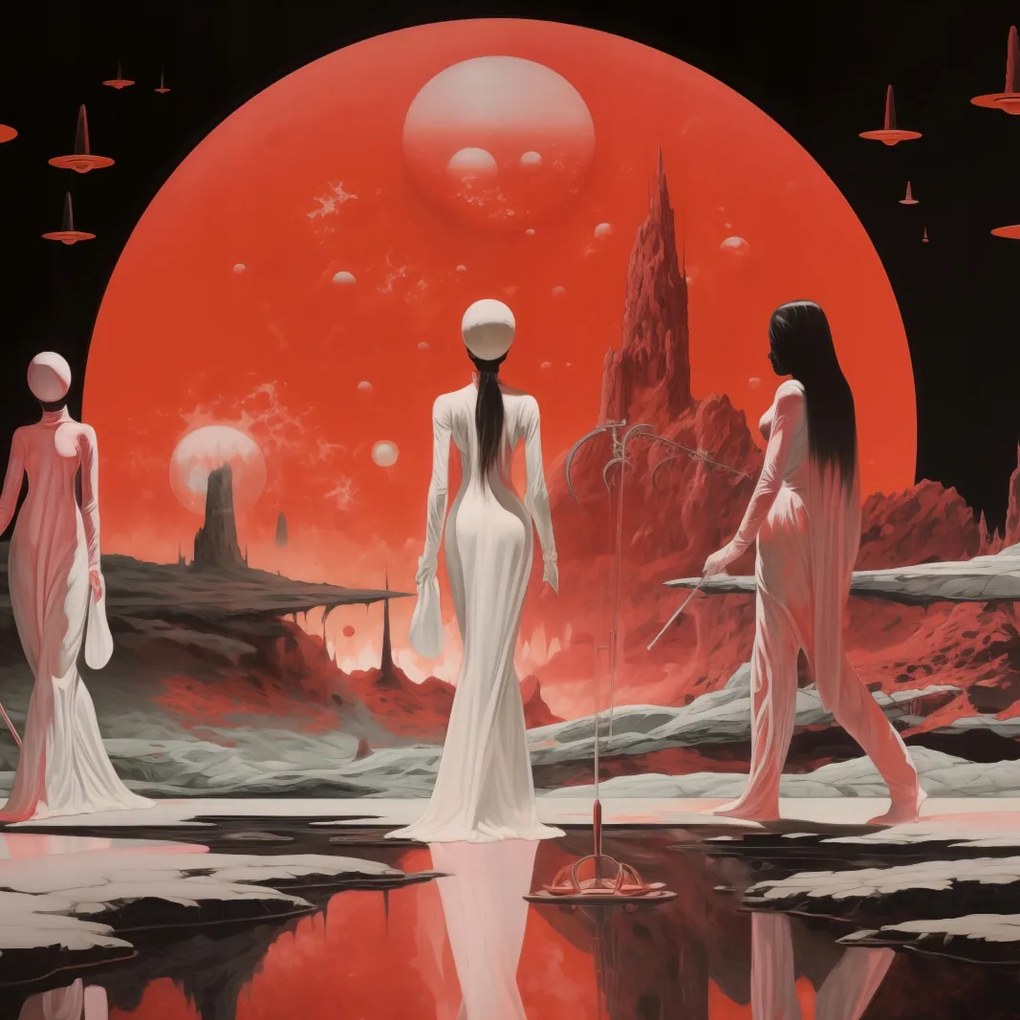 Poszter 40x40cm Vándorok egy másik világból