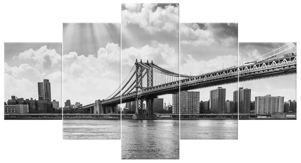 Gario Vászonkép Brooklyn New York - 5 részes Méret: 125 x 70 cm