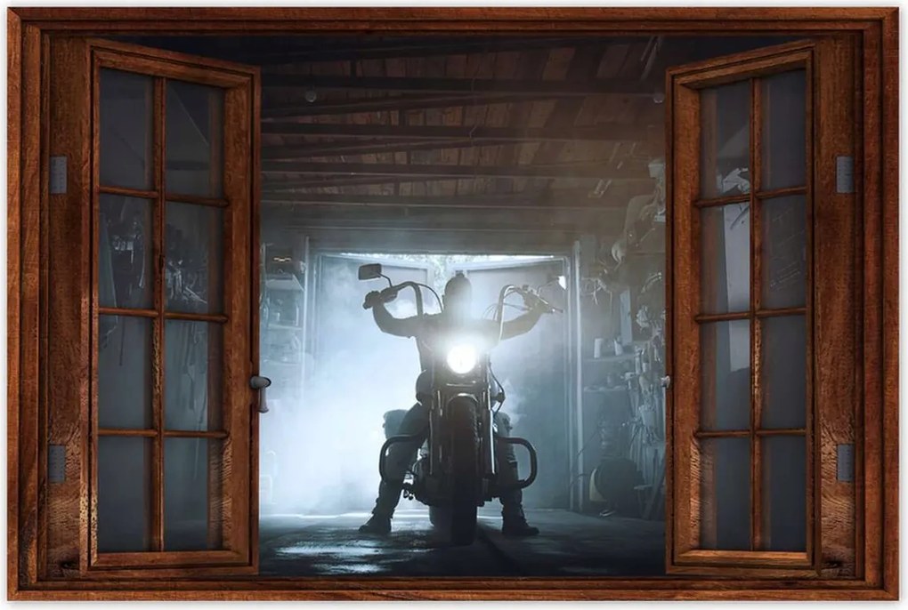 Poszterek 90x60 Egy motoros garázsában