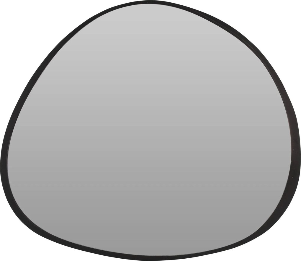 Organikus formájú tükör, fekete keret, 62,5 x 53,5 cm