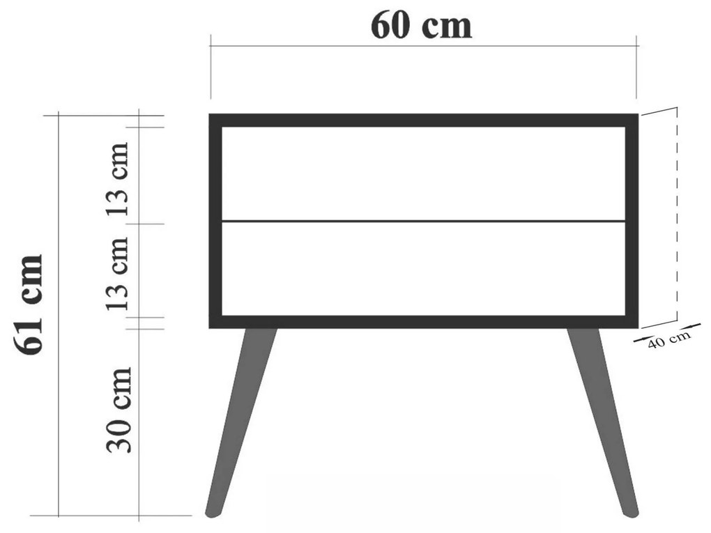 Éjjeliszekrény Tobobi 10 (többszínű). 1094398