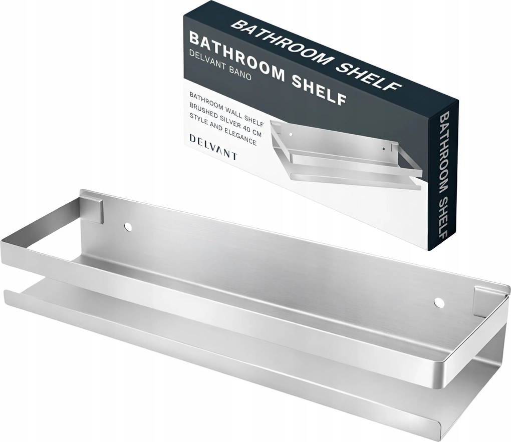 Fürdőszobai Akasztós Konyhai Zuhanypolc Delvant Bano Ezüst 40 CM