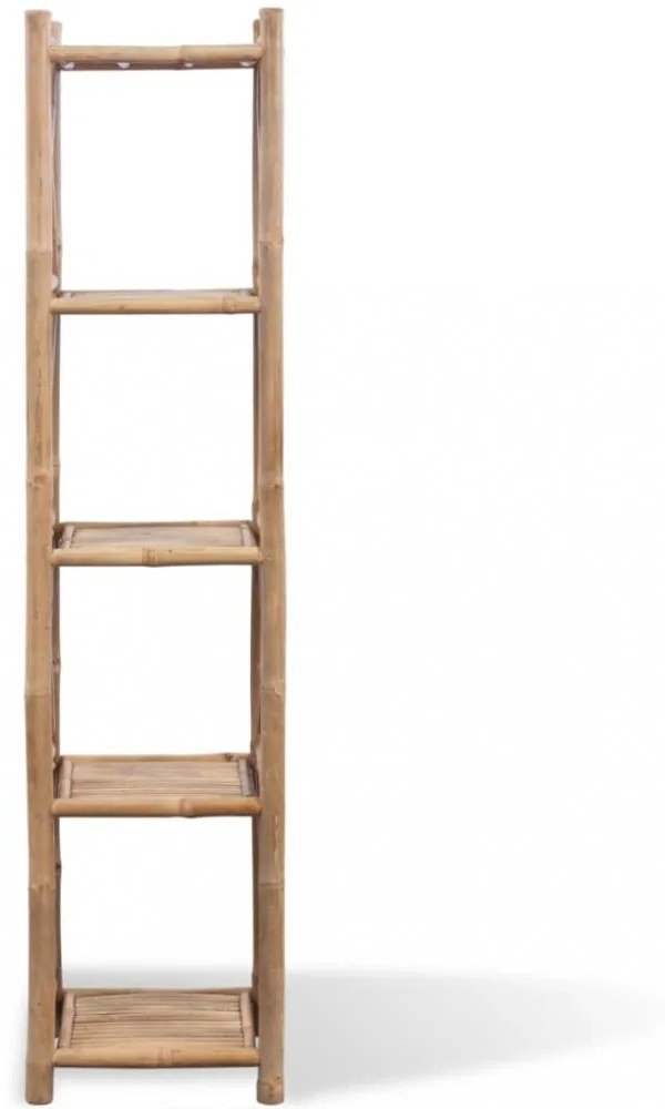 5 szintes szögletes bambusz polc