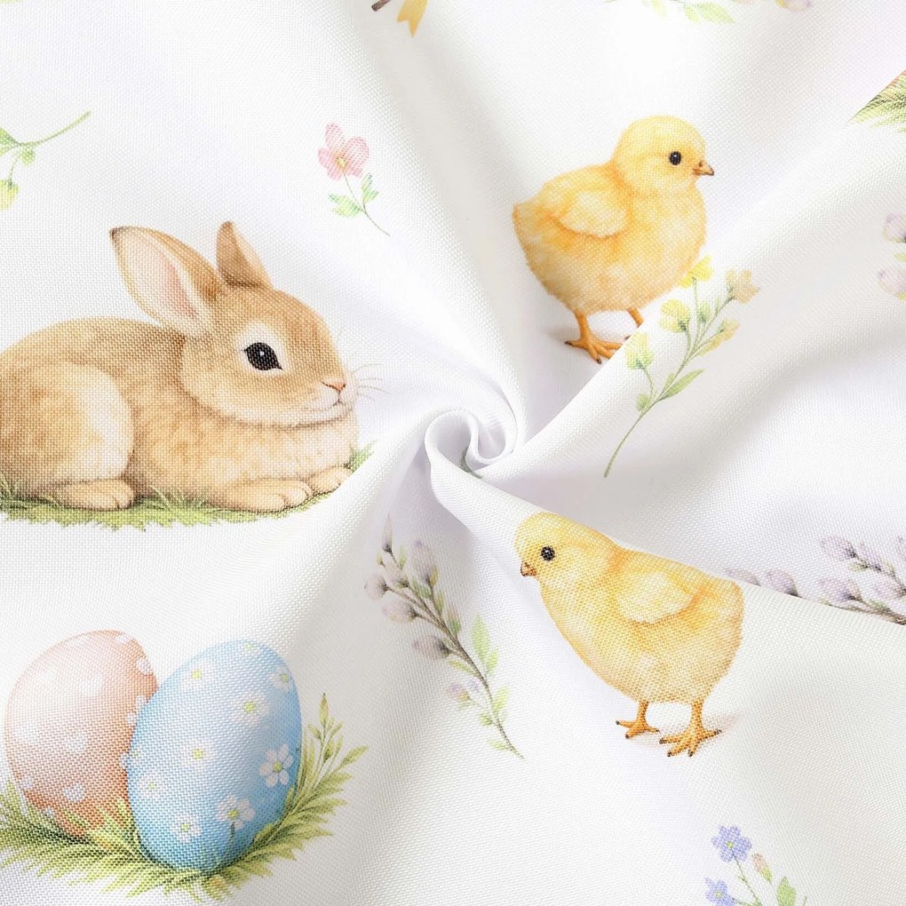 Goldea húsvéti teflon szövet terítőknek - vidám húsvét 160 cm