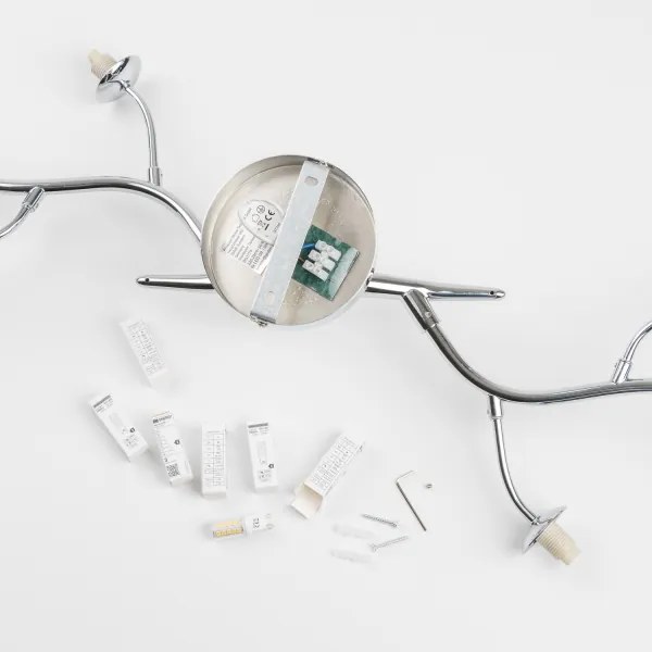 Brilagi - LED Felületre szerelhető csillár MISTEL 6xG9/3W/230V fényezett króm/füstös