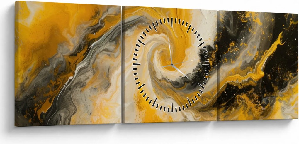 Kép - Spirális absztrakció (órával) (90x30 cm)