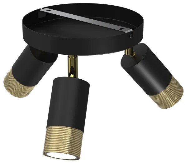 Spotlámpa LINK 3xGU10/8W/230V fekete/sárgaréz