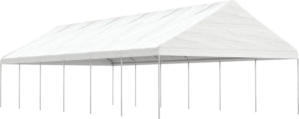 vidaXL fehér polietilén pavilon tetővel 13,38 x 5,88 x 3,75 m