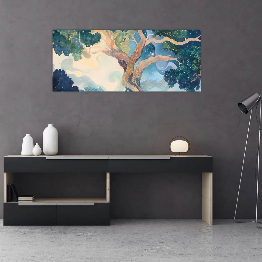 Kép – Kozmikus fa (120x50 cm)