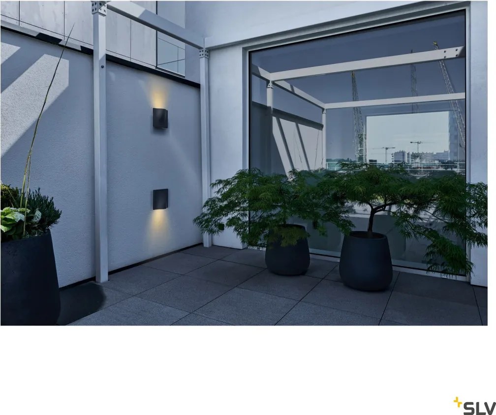 SLV 1002504 VILUA Modern Kültéri Fali Lámpa Antracit LED IP54