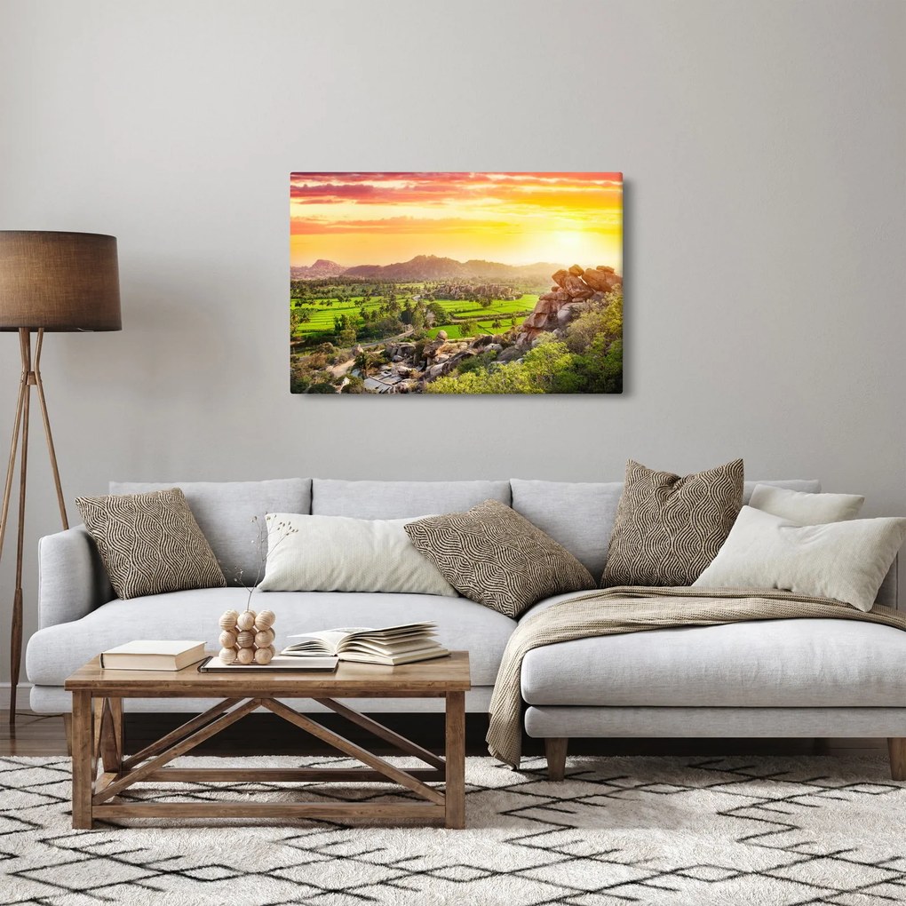 Kép a Hampi-völgyről Indiában (90x60 cm)
