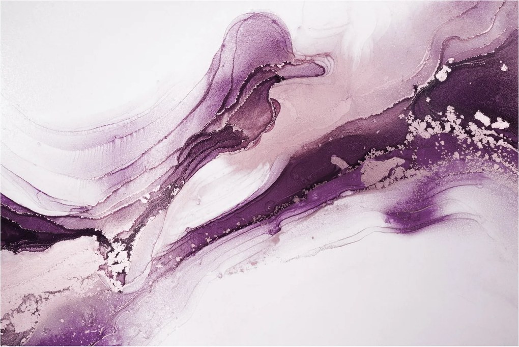 Kép - Lila folyadék művészet (90x60 cm)