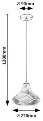 Rabalux 72216 - Csillár zsinóron TIANA 1xE14/25W/230V