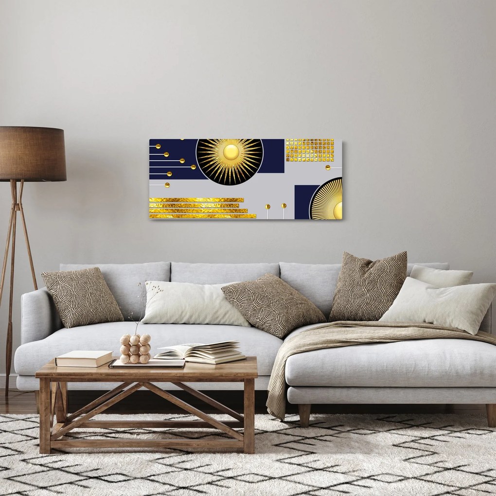 Kép - arany körök (120x50 cm)
