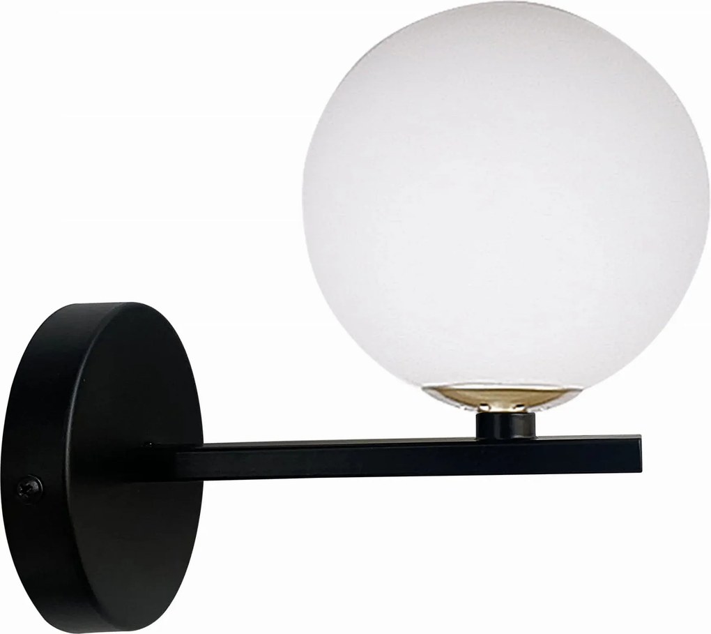 Fali lámpa Candellux Kama 1xG9 28W acél/üveg fekete/fehér