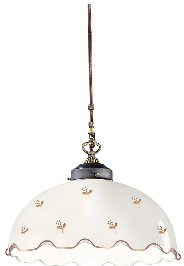 Kolarz 731.32.162 - NONNA függőlámpa kábelen 1xE27/75W/230V Ø 36 cm, virág alakú, rózsaarany