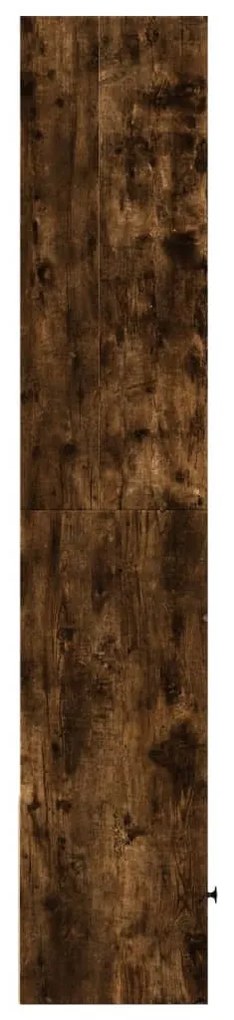 füstös tölgy színű szerelt fa könyvespolc 40 x 36 x 189 cm
